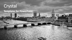  Presentation with westminster - Theme enhanced with london the uk big ben background and a gray colored foreground