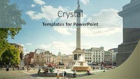  Presentation with london - Beautiful PPT layouts featuring london-trafalgar-square-sunny-day backdrop and a light blue colored foreground