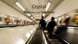  Presentation with london tube - Cool new theme with london tube - blurred couple commuting between subway backdrop and a coral colored foreground