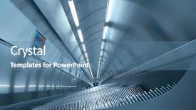  Presentation with prague - PPT theme enhanced with london tube - staircase at metro station prague background and a teal colored foreground