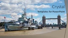  Presentation with battleship - Audience pleasing slide set consisting of london-uk-7th-june-2017 backdrop and a light blue colored foreground