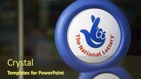  Presentation with lottery - Cool new slide deck with london-uk-april-07-close backdrop and a tawny brown colored foreground