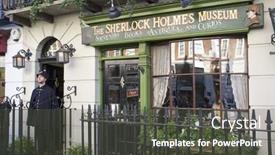  Presentation with detective - Cool new PPT theme with london-uk-april-15-2014 backdrop and a dark gray colored foreground