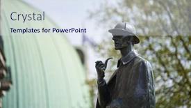  Presentation with society - PPT theme consisting of london-uk-april-22-bronze background and a sky blue colored foreground