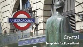  Presentation with sherlock - PPT layouts having london-uk-april-22-bronze background and a gray colored foreground
