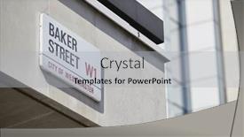  Presentation with sherlock - PPT layouts with london-uk-april-22-detail background and a light gray colored foreground