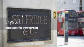  Presentation with bus - Audience pleasing PPT theme consisting of london-uk-april-22-shop backdrop and a dark gray colored foreground