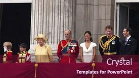  Presentation with united kingdom - Beautiful PPT theme featuring london-uk-april-29 backdrop and a tawny brown colored foreground