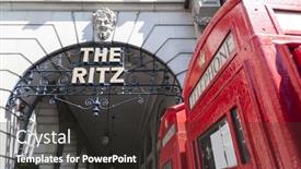  Presentation with phone booth - Amazing presentation theme having london-uk-april-30-details backdrop and a dark gray colored foreground