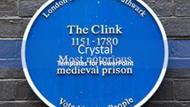  Presentation with medieval london - Slide deck featuring london-uk-august-11-blue background and a teal colored foreground