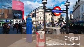  Presentation with circus - Slide set featuring london-uk-august-19-2019 background and a coral colored foreground