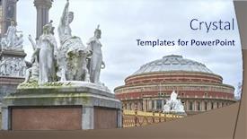  Presentation with memorial - Slides having london-uk-december-17-detail background and a sky blue colored foreground