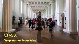  Presentation with egypt museum - PPT theme having london-uk-july-31-2019 background and a tawny brown colored foreground