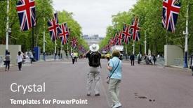  Presentation with events - Audience pleasing theme consisting of london-uk-june-1-preparation backdrop and a gray colored foreground