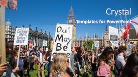  Presentation with government - Audience pleasing theme consisting of london-uk-june-10-2017 backdrop and a teal colored foreground