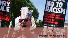  Presentation with government - Theme consisting of london-uk-june-10-2017 background and a coral colored foreground