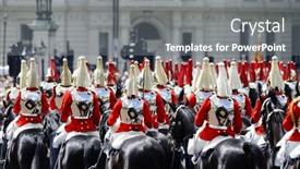  Presentation with queen - PPT theme consisting of london-uk-june-16-queen background and a gray colored foreground