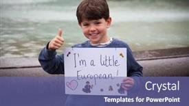  Presentation with protest - PPT theme enhanced with london-uk-june-28-2016 background and a ocean colored foreground