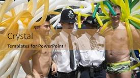  Presentation with gay pride - PPT layouts with london-uk-june-29-participants background and a gold colored foreground