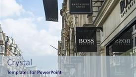  Presentation with bond - Beautiful slide deck featuring london-uk-march-01-row backdrop and a sky blue colored foreground