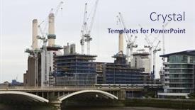  Presentation with redevelopment - Slide set enhanced with london-uk-may-01-battersea background and a sky blue colored foreground