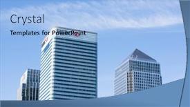  Presentation with bank building - Beautiful PPT theme featuring london-uk-may-1-2016 backdrop and a light blue colored foreground