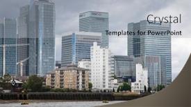  Presentation with apartment buildings - Cool new slides with london-uk-may-20-riverside backdrop and a light gray colored foreground