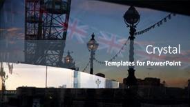  Presentation with kiosk - Amazing presentation design having london-uk-november-03-2012 backdrop and a ocean colored foreground