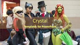  Presentation with batman - Amazing presentation having london-uk-october-26-cosplayers backdrop and a  colored foreground