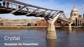  Presentation with millennium - Cool new theme with london-uk-october-30-2012 backdrop and a gray colored foreground