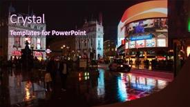  Presentation with circus - Cool new presentation theme with london-uk-october-30-2012 backdrop and a wine colored foreground