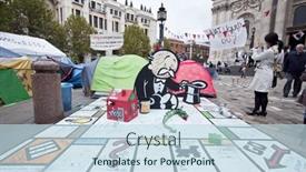  Presentation with paul - Cool new slides with london-uk-october-31-occupy backdrop and a sky blue colored foreground