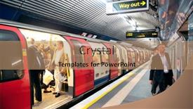  Presentation with operation system - Presentation design featuring london-uk-sep-27-london background and a coral colored foreground