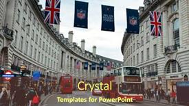  Presentation with circus - Presentation design consisting of london-uk-sep-27-piccadilly background and a tawny brown colored foreground