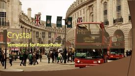  Presentation with circus - Cool new theme with london-uk-sep-27-piccadilly backdrop and a tawny brown colored foreground