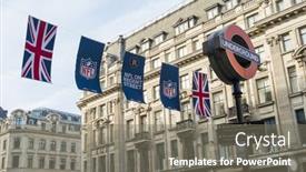  Presentation with london underground - Audience pleasing PPT theme consisting of london-uk-september-27-union backdrop and a gray colored foreground