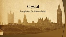  Presentation with old london - Cool new slide deck with london uk view from themes backdrop and a blonde colored foreground