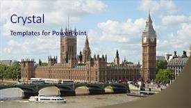  Presentation with parliament - Amazing slide set having london uk view from themes backdrop and a sky blue colored foreground