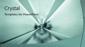  Presentation with london underground - Presentation theme enhanced with london underground in high blue background and a soft green colored foreground