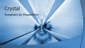  Presentation with london underground - Colorful slides enhanced with london underground in high blue backdrop and a light blue colored foreground