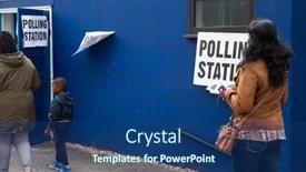  Presentation with elections - Theme having london-united-kingdom-june-8 background and a  colored foreground