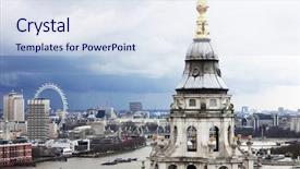  Presentation with paul - PPT layouts having river themes - london view from st paul background and a sky blue colored foreground