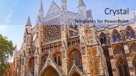  Presentation with westminster - PPT theme with london westminster abbey st margaret background and a light blue colored foreground