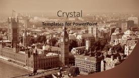  Presentation with westminster - PPT theme consisting of london-westminster-rooftop-view-panorama background and a coral colored foreground