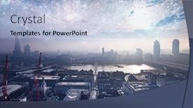  Presentation with firework - Audience pleasing PPT layouts consisting of london-with-firework-celebration backdrop and a light blue colored foreground