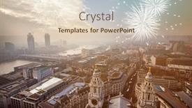  Presentation with firework - Slide deck with london-with-firework-celebration background and a lemonade colored foreground