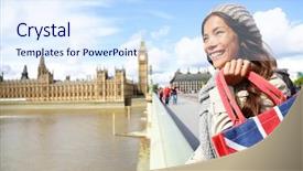  Presentation with woman pushing shopping trolley - PPT theme featuring valentine s day wicker heart background and a lemonade colored foreground.