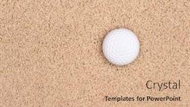  Presentation with golf - Theme with lone-golf-ball background and a coral colored foreground