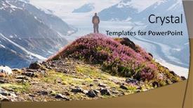  Presentation with canada - Cool new slides with lone star - hike around salmon glacier canada backdrop and a light blue colored foreground