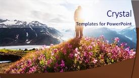  Presentation with canada - Slide set with lone star - hike around salmon glacier canada background and a sky blue colored foreground